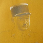 Portrait du capitaine Goruchon, commandant du camp des Milles pendant la période de 1939 à 1940, par Hans Bellmer.