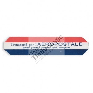 Étiquette de bagages : Transporté par l'aéropostale